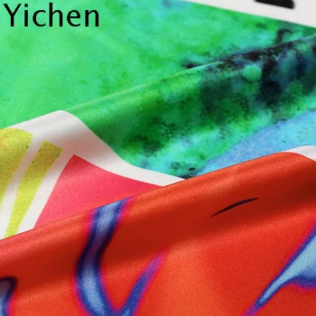 

Color Blocks Real Silk Fabric New Mulberry Elastic Satin Cloth Memory Jigsaw Printing soft 79cm*108cm