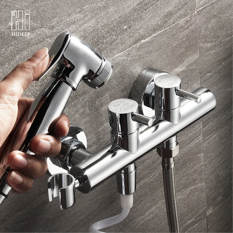 

Hideep Copper Chamber Pot Spray Gun Cold Clean Body Partner Health Faucet Dyadic Two Angle Valve Manufacturers Direct Selling