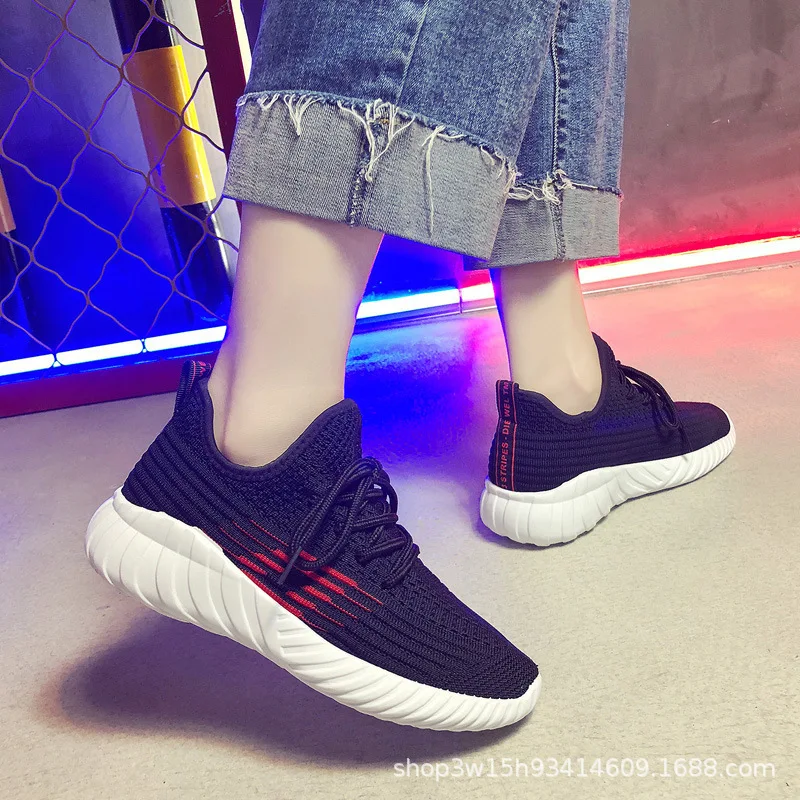 

2019 Spring Breathable Running Shoes INS Super Fire Shoe Athletic Shoes Women's Tennis Red Harajuku Coconut Shoes Women's Hugh