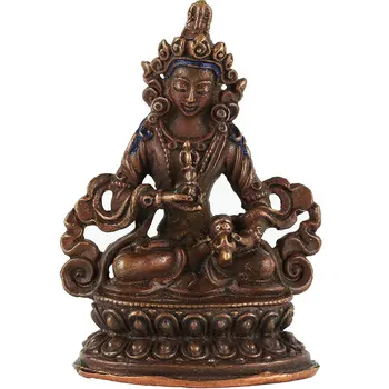 

Nepalese handmade Tibetan Buddhism bronze Buddha statue home worship wisdom mini portable Buddha 2 inch 3 inch