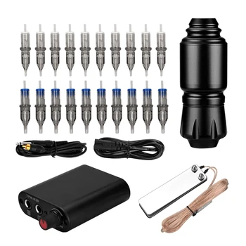 

Complete Tattoo Kit Alloy Low Noise Tattoo Pen Permanent Makeup Supplies Set