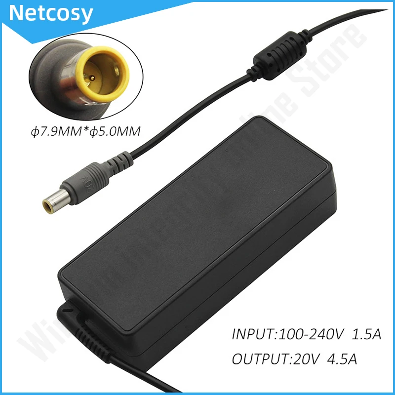 

Зарядное устройство для Lenovo ThinkPad T400 R60 R400 T60 X60 W500 X100e, 20 в, 7,9 А, 90 Вт, 5,0 * мм