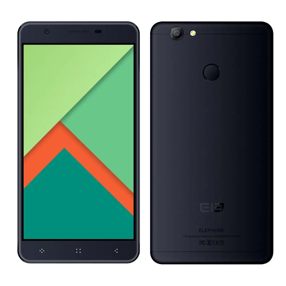 Elephone C1X 5 дюймовый мобильный телефон Quard Core MT6737 2GB + 16G 8MP камера отпечаток пальца 4G