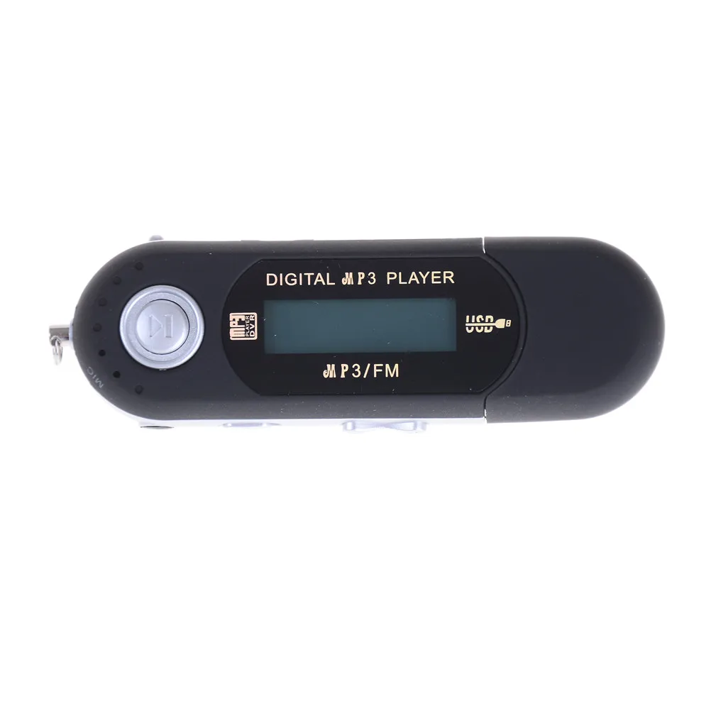 Горячий USB цифровой MP3-плеер светодиодный экран FM радио Поддержка TF карты максимальная емкость 32 Гб со встроенным 3,5 мм аудио выход Jack - Цвет: BK