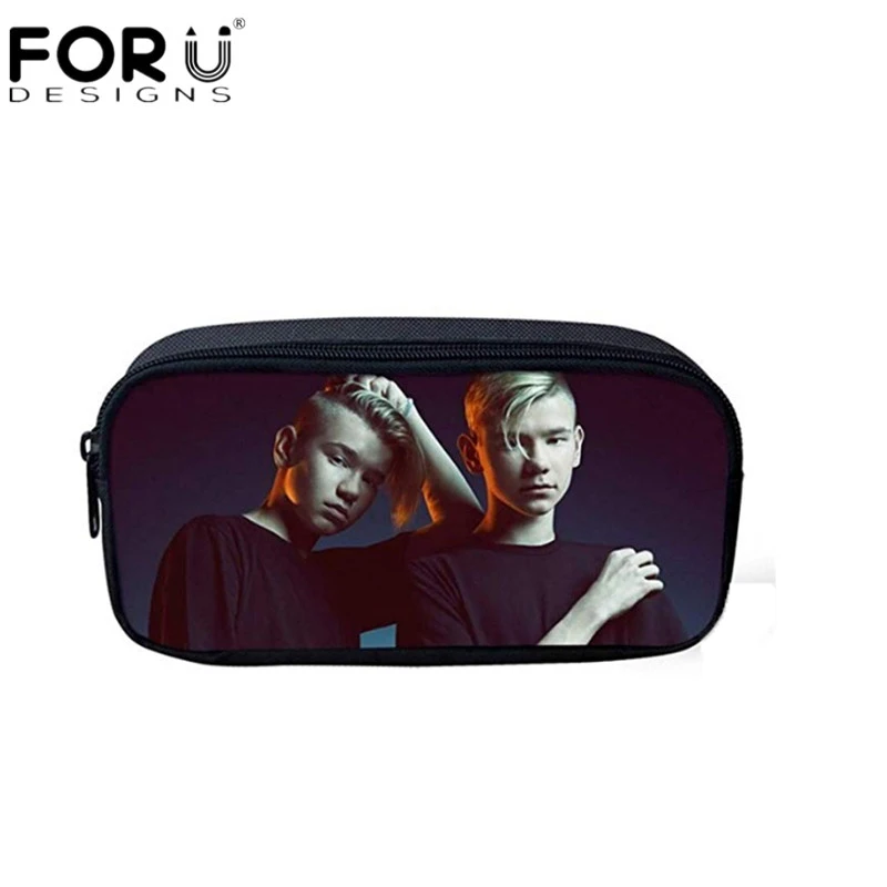 FORUDESIGNS/новые модные сумки для ручек женские косметички Маркус и Мартинус Печать Дети Мальчики ручка для девочек мини-пенал - Цвет: HMA320K