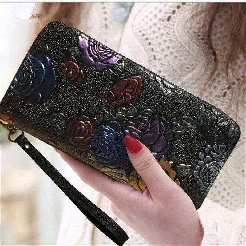Carteras de mujer monedero de cuero de pu marca de lujo cartera de embrague de mujer tarjetero cartera|Carteras| - AliExpress