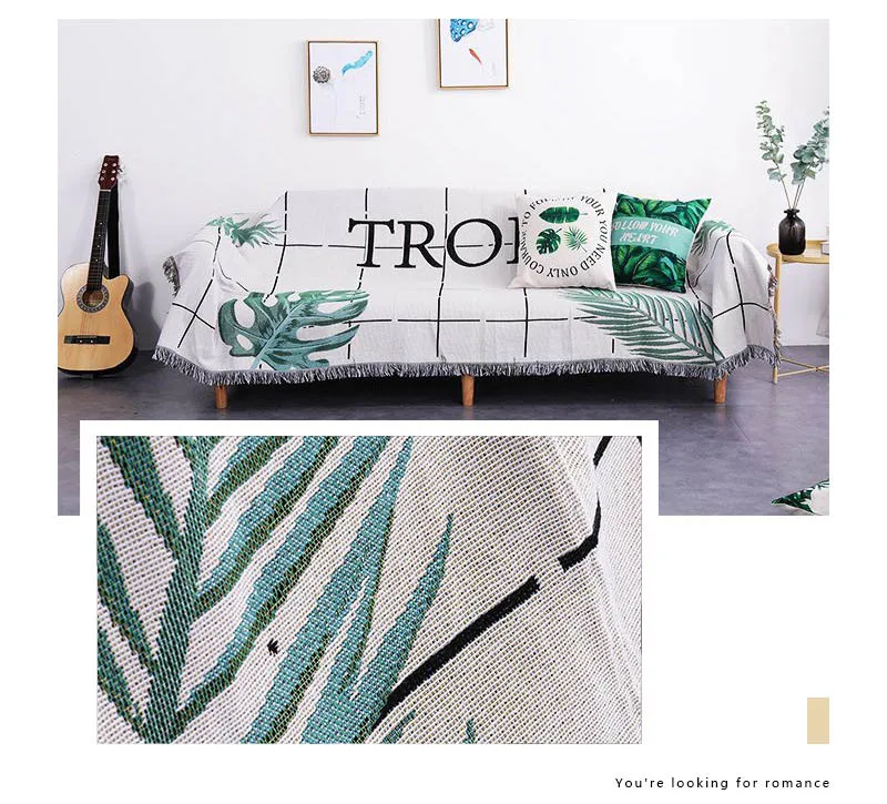 Bohemian Decorative Sofa Blanket for Living Room Slipcover Knitted Thread Throw Plaid Piano Dust Proof Cover Tablecloth Tapestry