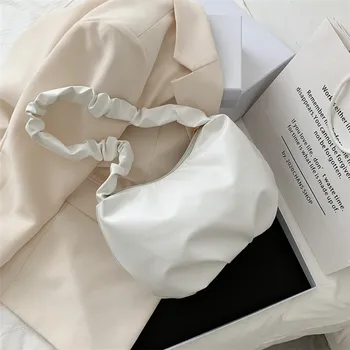 

Soft Cloud Package Non-mainstream Bags Female 2020 New Style Shoulder Bag Fairy Versatile Armpit Package Female Pleated Handbag