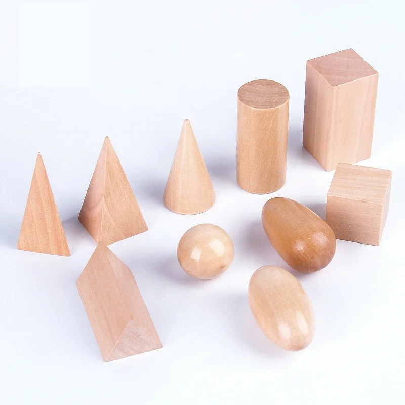 Montessori mysterious geometric shape building blocks teaching aids teach early childhood toys building blocks educational toys
