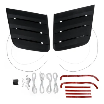 

LED lighting Hood Vents Kits For Ford Mustang 2018 -2019 Air Flow Intake Hood Self-Adhesive Hood Vent Heat Extractors Cover