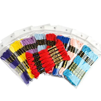 

ZA 447 Colors Embroidery DMC Threads Cutton Floss Skeins Needle Kit Craft Knitting Yarn DIY Sewing Tools 6pcs