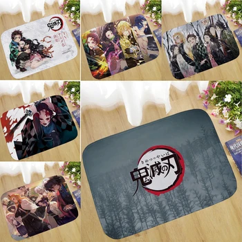 

3D Printing Bedroom Area Rugs Demon Blade Ghost Small Size Carpets Modern Halloween Party Anti-slip Floor Rug Home Decor Mats