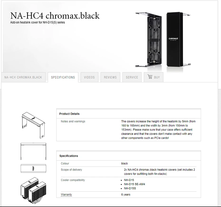 ランキングや新製品 with Cooler CPU NH-D15 Noctua NA-HC4 Covers Heatsink  chromax.Black その他周辺機器 - adga.org