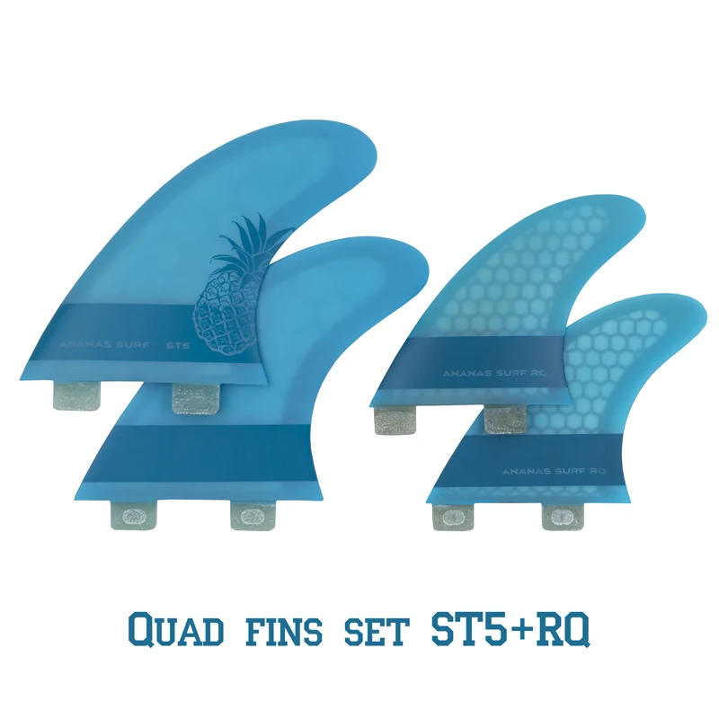 Quad set ST5 and RQ Ananas серфинга доски для серфинга, два 2 плавника, quad, FCS база Плавник Набор kitesurfboard wakesurf sup аксессуары - Цвет: Quad set ST5 and RQ