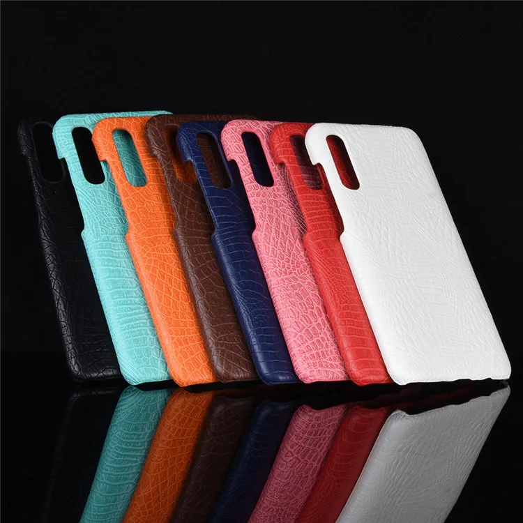 

SAMSUNG A70 Phone Case SM-A7050 Protective Case Crocodile Pattern Hard Case Galaxy A70 Hide Substance Case Half a Pack