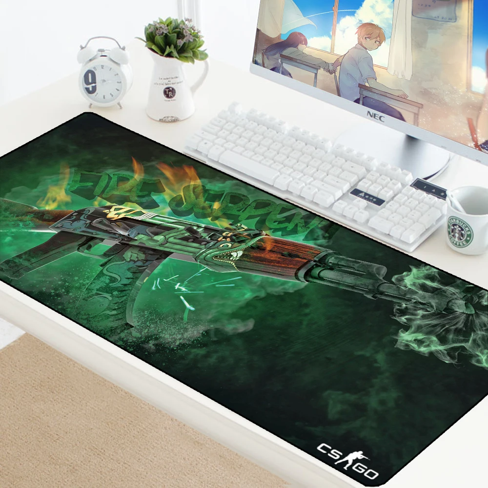 Игровой коврик для мыши CS GO, большой нескользящий коврик для мыши с клавиатурой, Hyper Beast AWP Boyfriend, подарок, оверлок Edge, большой игровой коврик для мыши XL