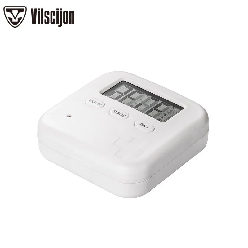 

Dust-proof Separated Pill Organizer Pill Box Case Electronic Timer Alarm Clock Reminder Medicine Storage Dispenser Splitters