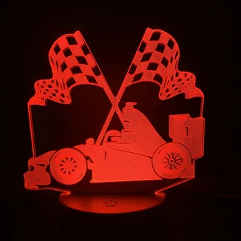 

3D Lamp Touch Sensor Unique Flag Car Multi-color for Office Decorative Usb Led Night Light Lamp for Infant Acrylic Atmosphere