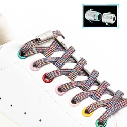 New Colorful Elastic Laces Sneakers No Tie Shoe laces Flat Shoelaces without ties Kids Adult Quick lace for Shoes Rubber Bands