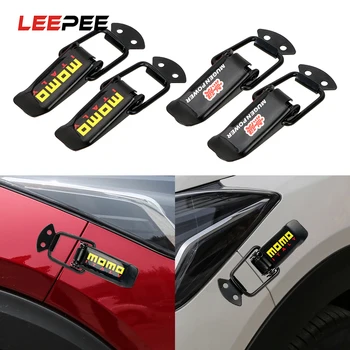 

LEEPEE 2 Pieces Car Bumper Security Hook Lock Clip Kit Car Truck Hood Clip Hasp for Racing Quick Release Fasteners