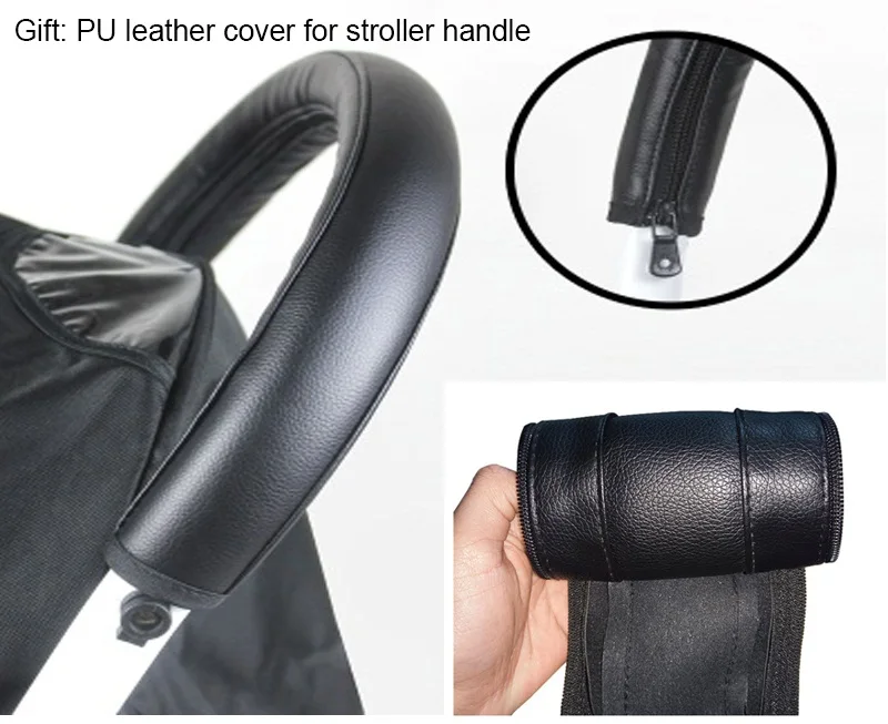 Baby Stroller Accessories Leather Armrest and Extend Leg Rest and Handle Protective Cover for Babyzen Yoyo2 Yoya YOYO 2 Stroller baby stroller accessories deals	
