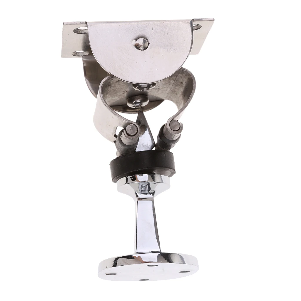 Marine 316 Stainless Steel Adustable Holder Door Stop Wall Mount Soft Catch Doorstop for Boats, RV, Hold Your Doors Open Softly