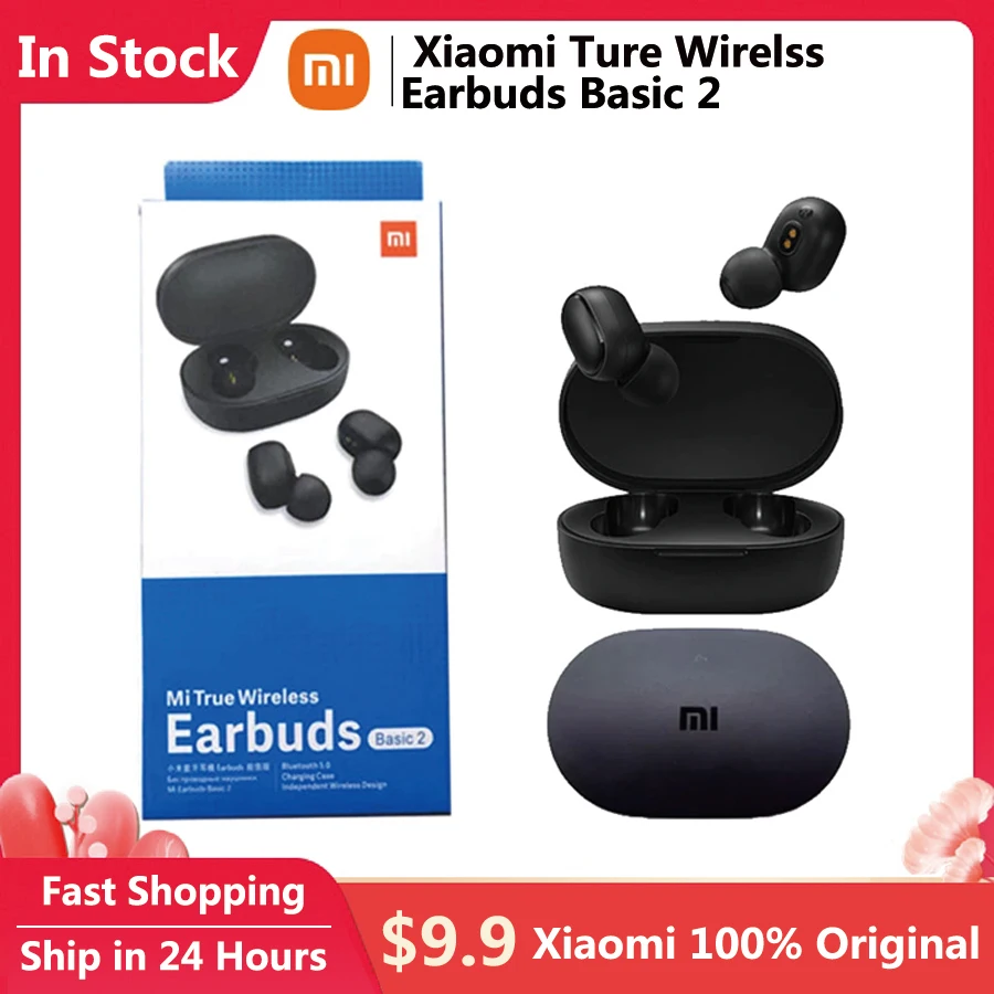 Глобальная версия Xiaomi Redmi Airdots 2 Bt 5 0 Tws беспроводные наушники Mi базовый игровой