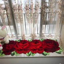 Акриловый толстый 4 розы арт коврик для спальни/прикроватный художественный ковер романтическая роза Прихожая ванна коврик салон ковер для гостиной tapete 165*70 см