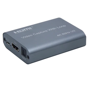 

1080P HDMI Video Capture Card 4K 60Hz Usb 3.0 Loop Out Audio Video Grabber Box For PS4 Game Camera Record Live Streaming