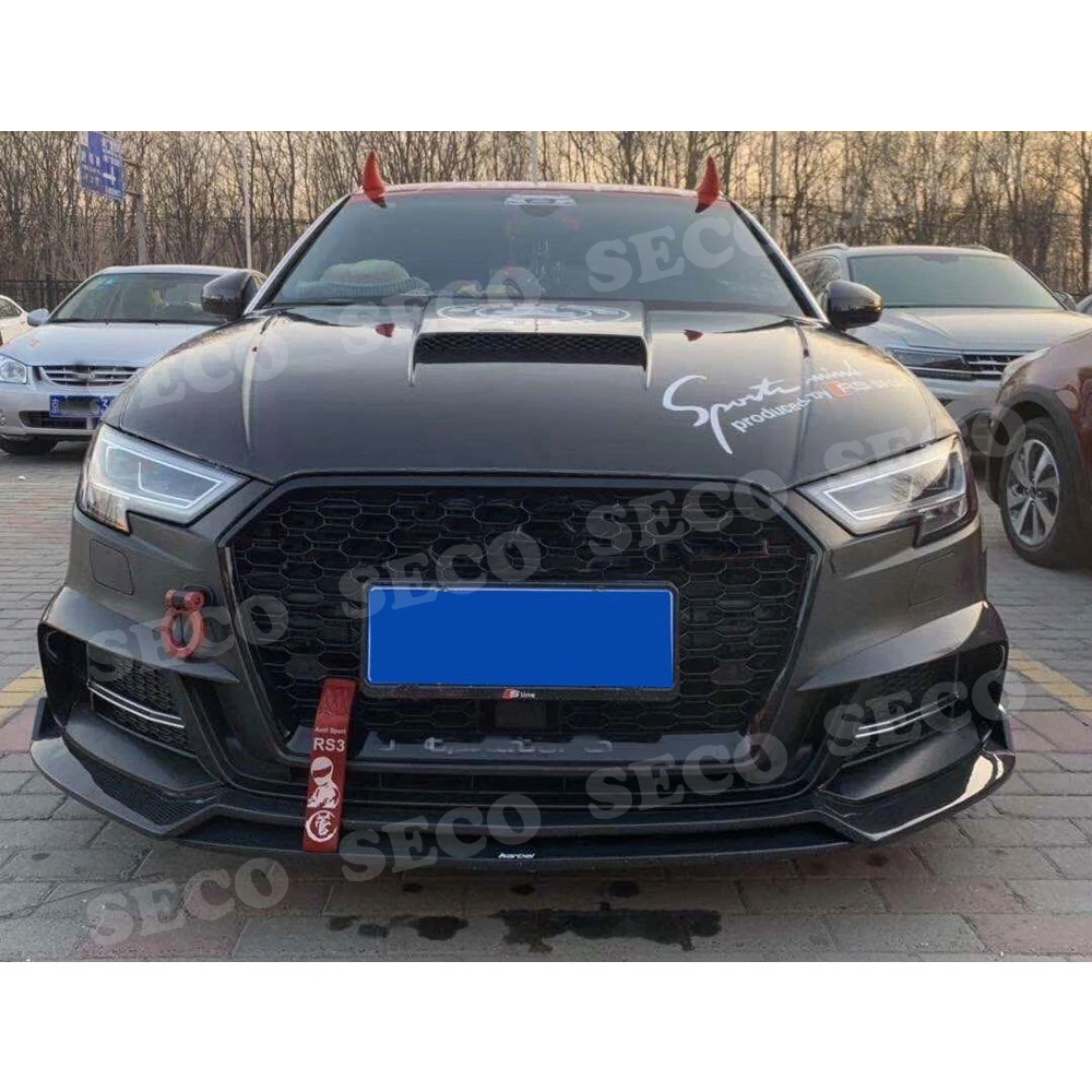 Карбоновая передняя противотуманная фара для Audi A3 S3 седан хэтчбек 2013 2019 RS3 стиль