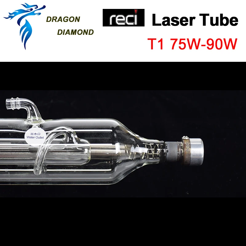 T-Series RECI T1 75W-90W Co2 Glass Laser Tube  Length 1110mm Dia.65mm For Engraving Machine & Cutting Machine