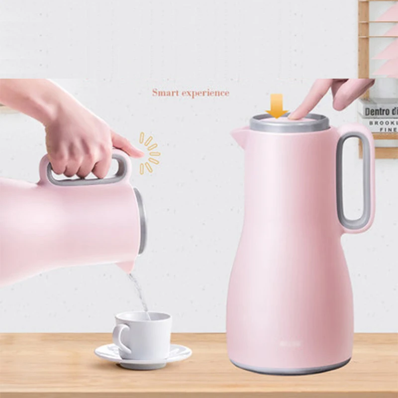 Fashion China Home 1.5L Large Glass Liner Vacuum Flask Bottle Leak-proof Thermal Hot Water Kettle Pot Portable For School Travel