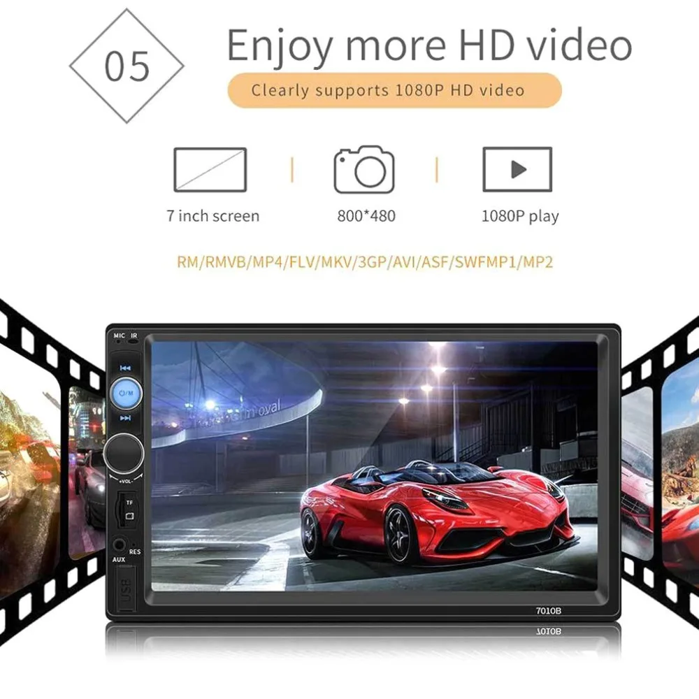 7010B для Android для Apple межблочный Hd 7 дюймов цветной экран Mp4 карта автомобиля Mp5 плеер вызов Реверсивный плеер
