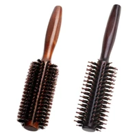 6 Types Straight Twill Hair Comb Natural Boar Bristle Rolling Brush Round Barrel Blowing Curling DIY Hairdressing Styling Tool 1