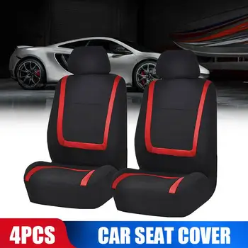 

Vehemo 4pcs/set Front Car Seat Covers Airbag Compatible Universal Fit Most Car SUV Car Accessories Car Seat Cover for Toyota