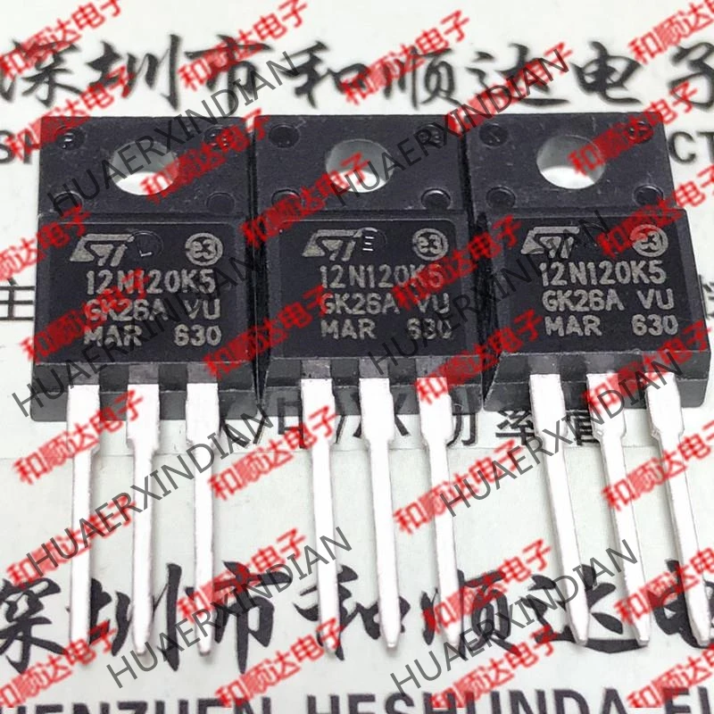 5 шт., новые оригинальные кнопки 12N120K5 STF12N120K5 TO-220F 1200V 12A