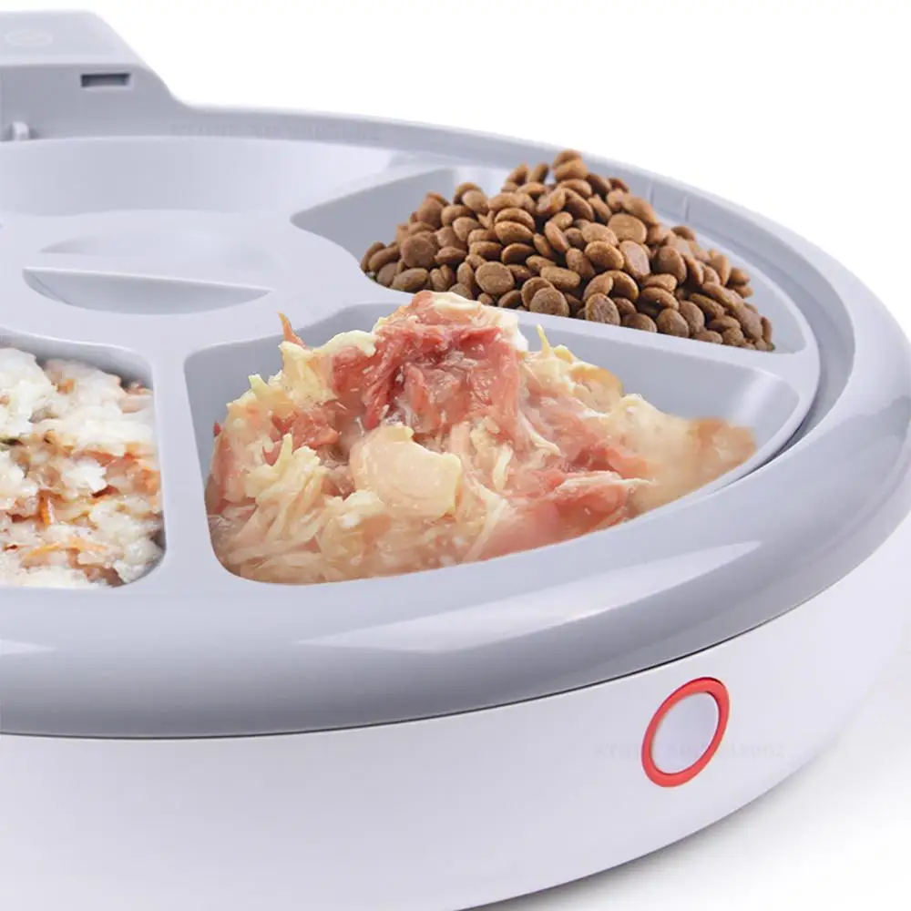 Xiaomi Automatic Pet Feeder Timing Feeder 5 Meals 5 Grids Food Dispenser Dish Feed Voice Record LCD
