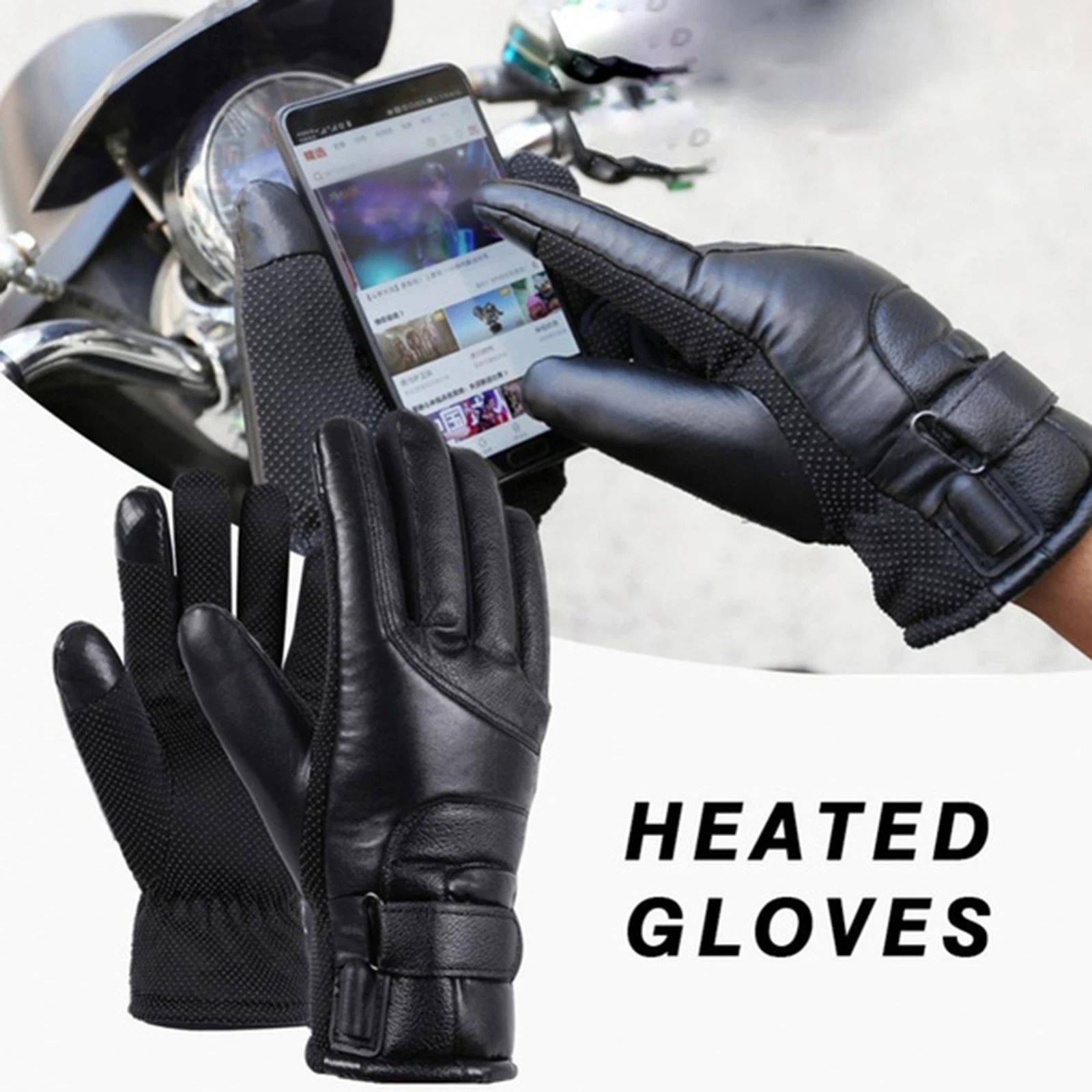 Winter Electric Heated Gloves Waterproof Windproof Cycling Warm Heating Touch Screen USB Powered Heated Gloves Christmas Gift