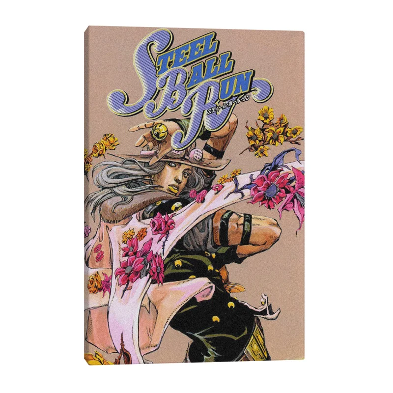 Gyro Zeppeli JOJO часть 7 Сталь мяч запуска Подушка из бутадиен-стирольного каучука настенный художественный холст украшение печать плакатов для гостиной декоративная картина для спальни