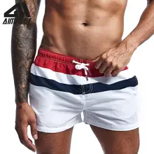 Fashion New Men's Board Shorts Fast Dry Male Swim Trunks Striped Casual Sport Surf Beachwear Hybird Shorts AM2212