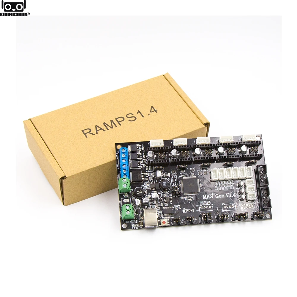 MKS Gen V1.4 плата управления Mega 2560 R3 Материнская плата RepRap Ramps1.4 совместима с 5 шт. TMC2100