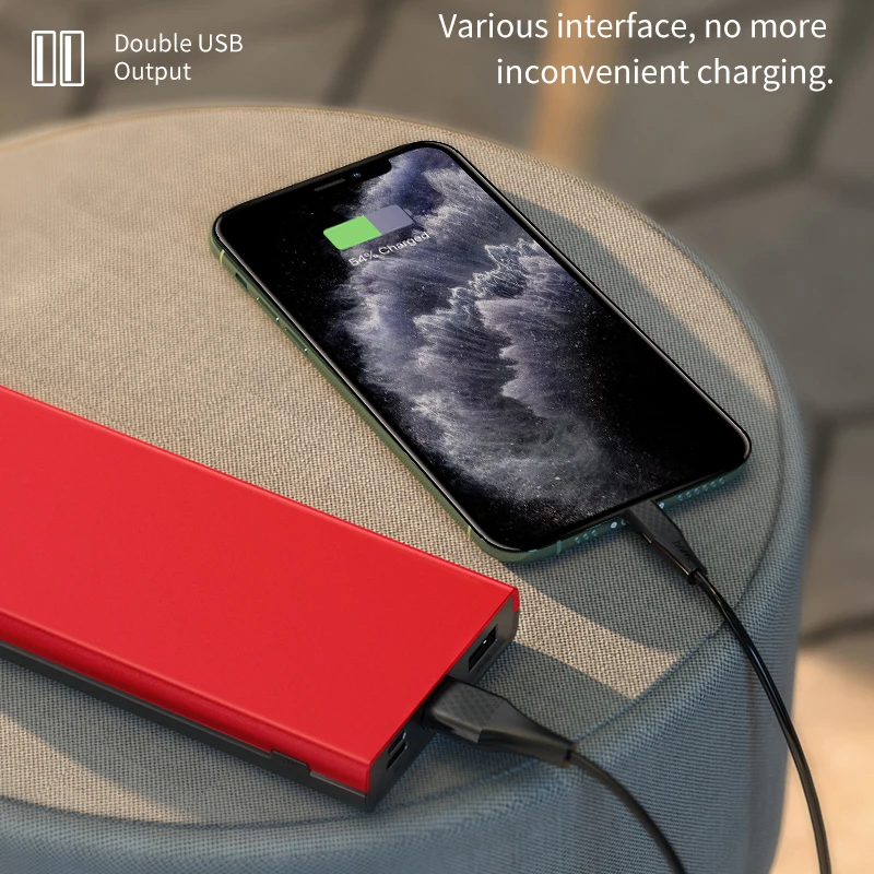 HOCO Power bank 10000mAh Portable PowerBank Phone quick Charge USB Output External Batteries Pack Mobile Charger for iphone 11 HOCO Power bank 10000mAh Portable PowerBank Phone quick Charge USB Output External Batteries Pack Mobile Charger for iphone 11