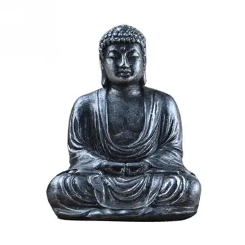 

Antique Style Mini Buddha Statue Harmony Innovative Exquisite Resin Valuable Sculpture 7*5*3.5cm Meditating Home Decor #3