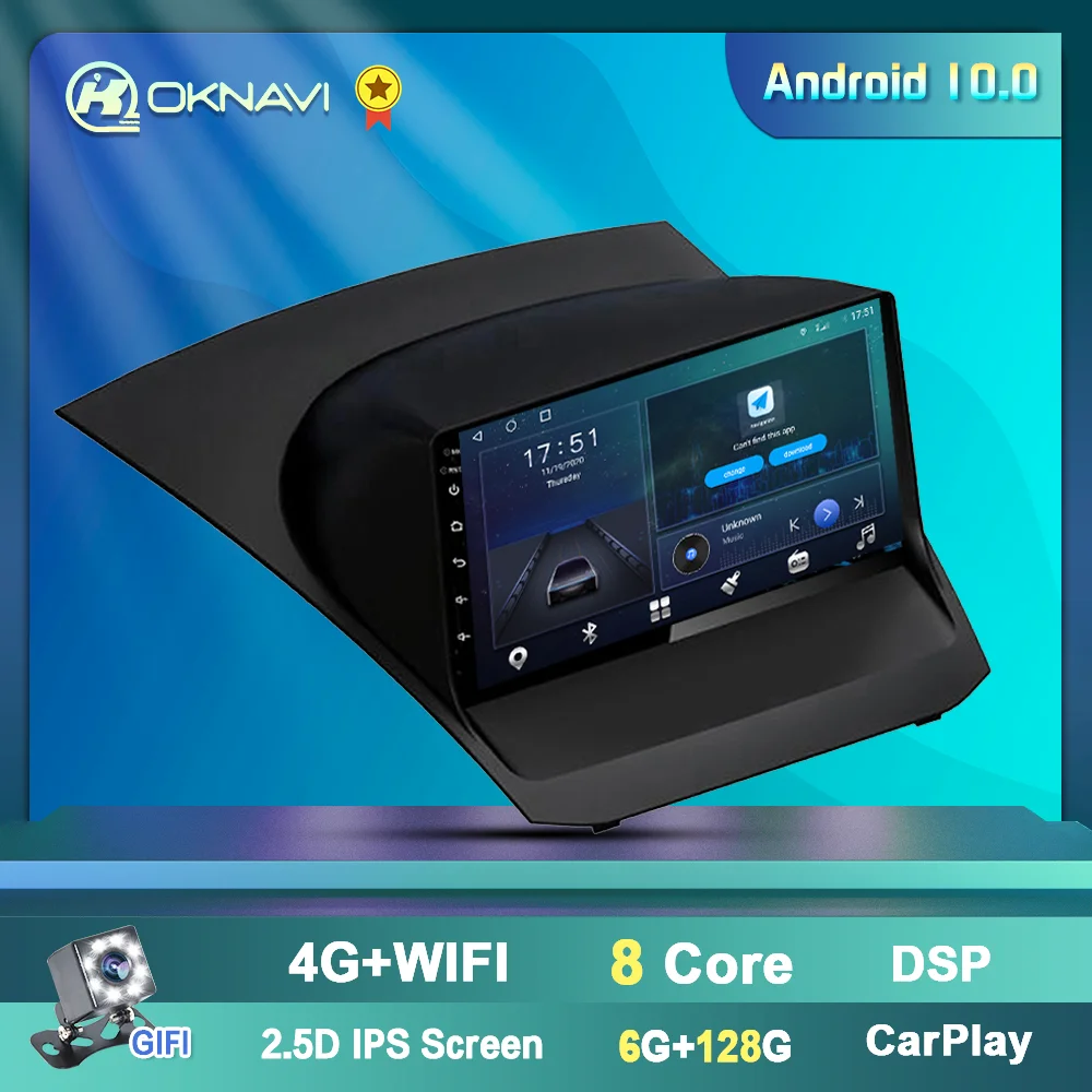 Автомагнитола для Ford Fiesta 2din 2008-2014 Android 10 мультимедийный DVD-плеер стерео