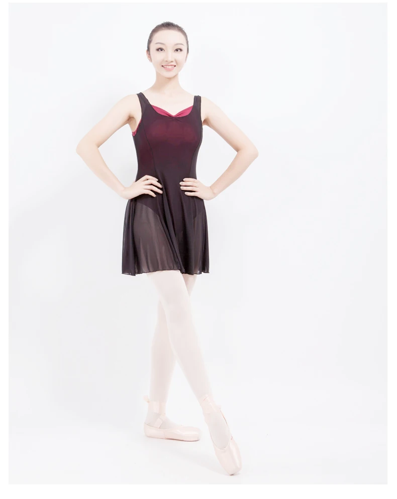 Черное взрослое балетное платье-трико, Кружевное боди, танцевальный костюм для девочек, балетное трико для женщин, Классическая танцевальная одежда