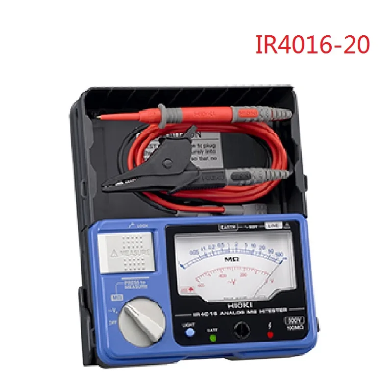 

HIOKI IR4016-20 Single-Range 500 volt /100 megohm Electrical Analog Insulation Resistance Tester