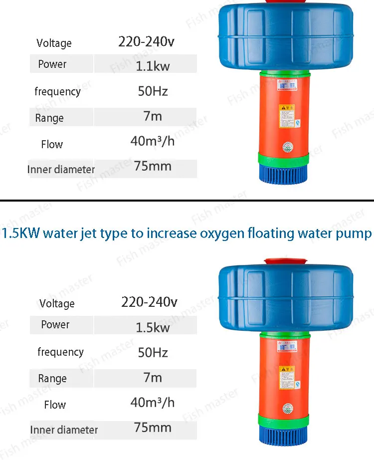 Tuyau d'aération flottant 750W, ventilateur pour étang de poisson  d'aquaculture, nano explosion, tuyau d'air, joint pagode, eau flottante p -  AliExpress