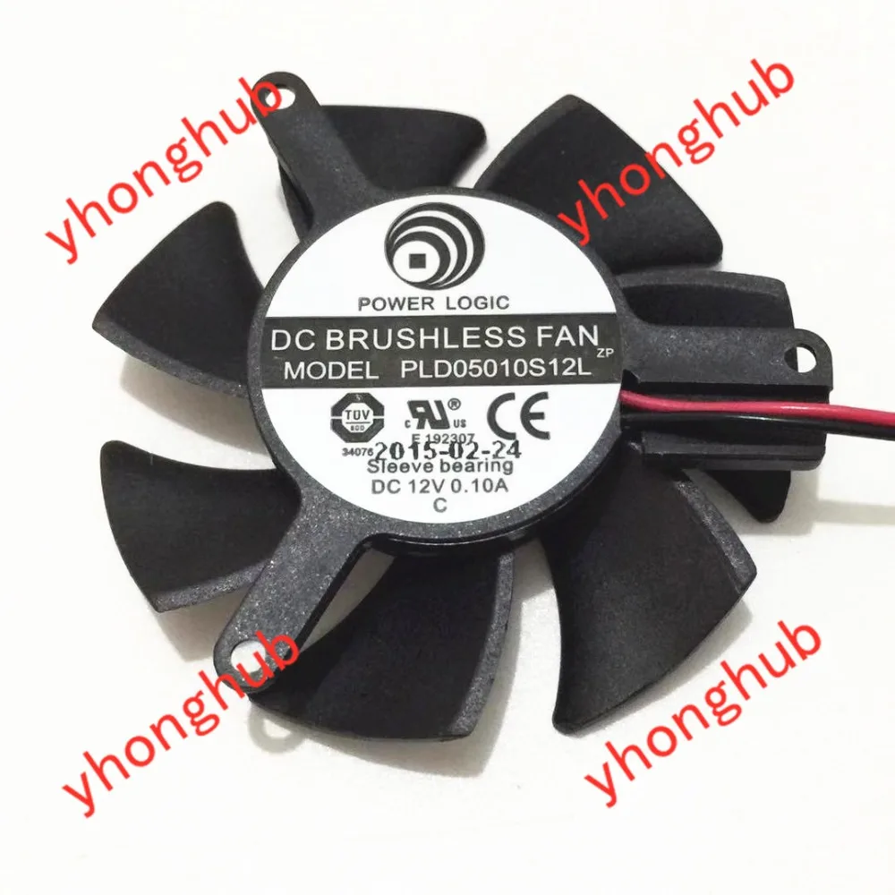 Emacro для питания PLD05010S12L Зеленый DC 12 В 0.10A 45x45x10 мм Круглый Вентилятор для сервера