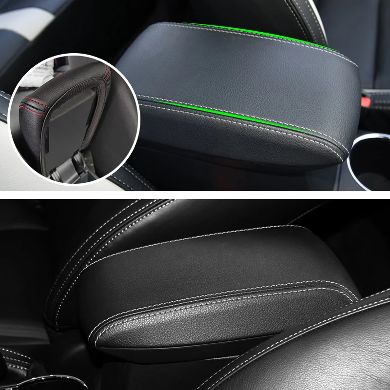 Car Microfiber Leather Center Console Armrest Box Cover Protective Trim