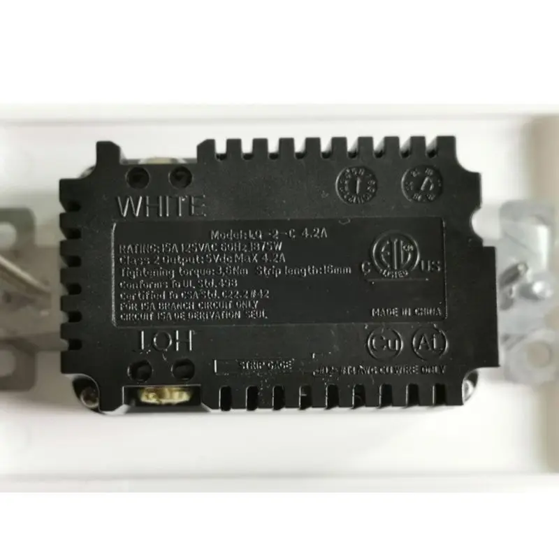 Штепсельная розетка стандарта США usb type A type C зарядное устройство адаптер питания дуплексные розетки